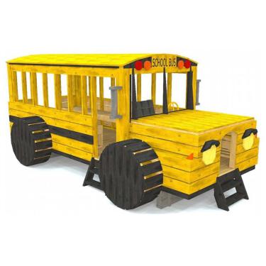 Playhouse that looks like an Independence School Bus