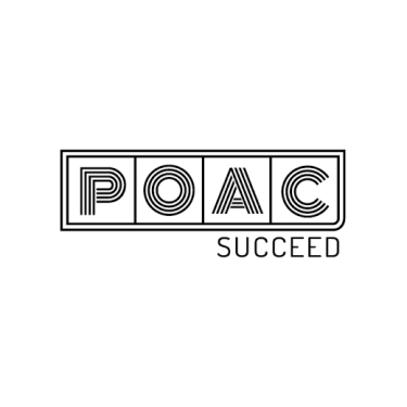 POAC Suceed logo in black and white