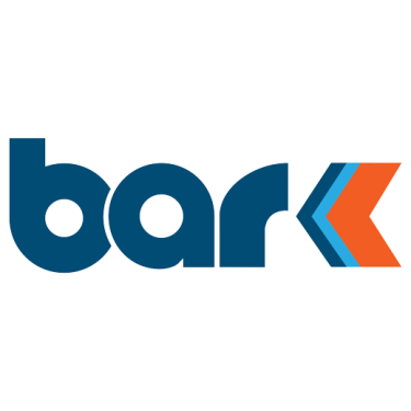 BarK logo in navy blue, light blue, and orange.