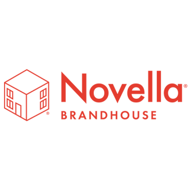 Novella Brandhouse logo in red on white